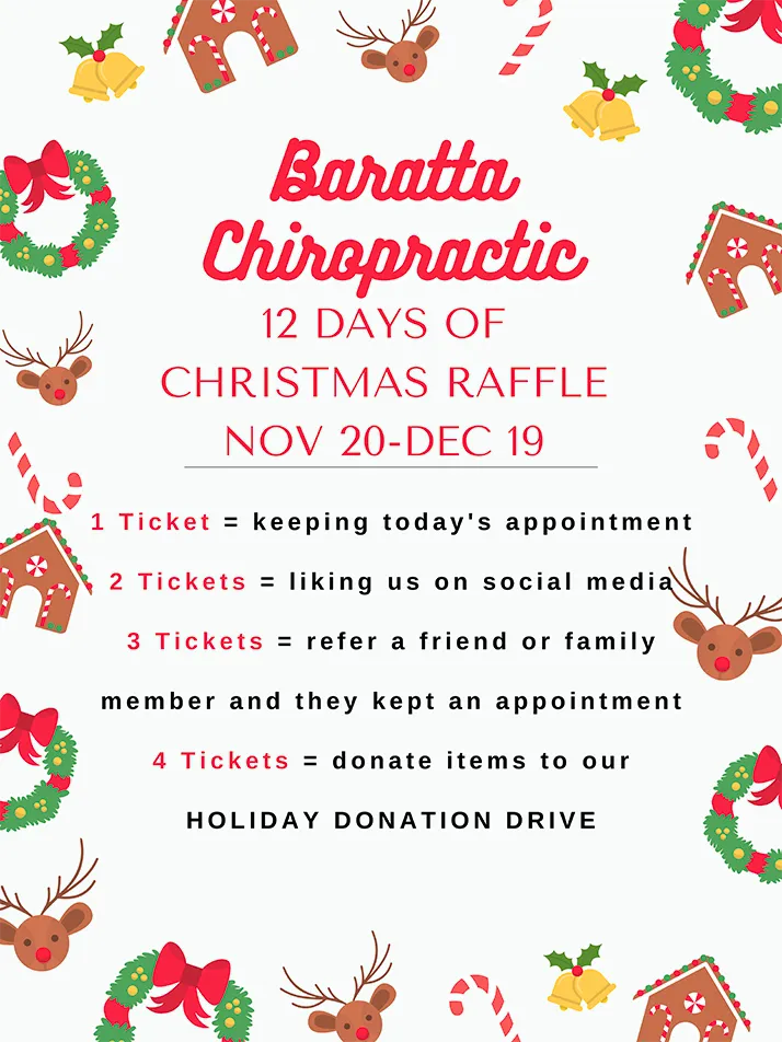 Chiropractic Carmichael CA 12 Days Of Christmnas Raffle